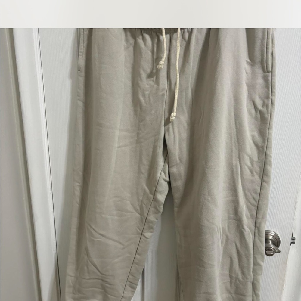 cream sweatpants